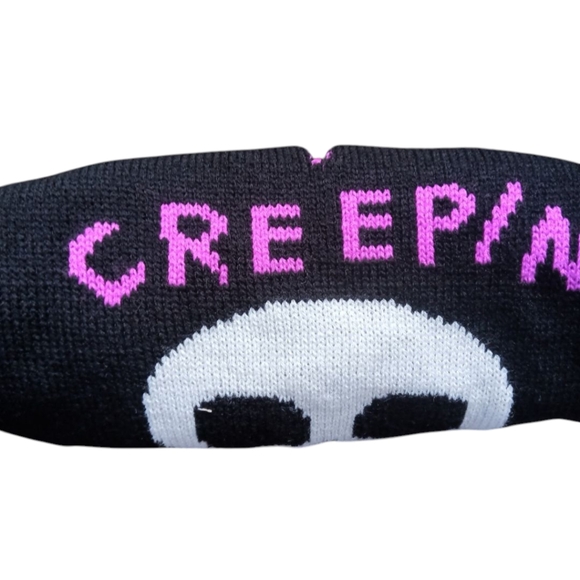 CREEPIN It Real Skull Dog Halloween Sweater - Picture 2 of 7